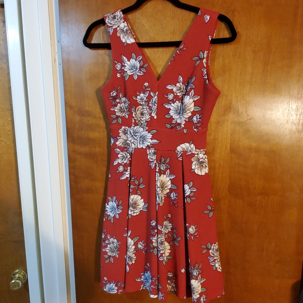 Haute Monde Red Skater Dress (M)